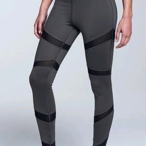 Grey Sheer High Waist Yoga Pants Leggings